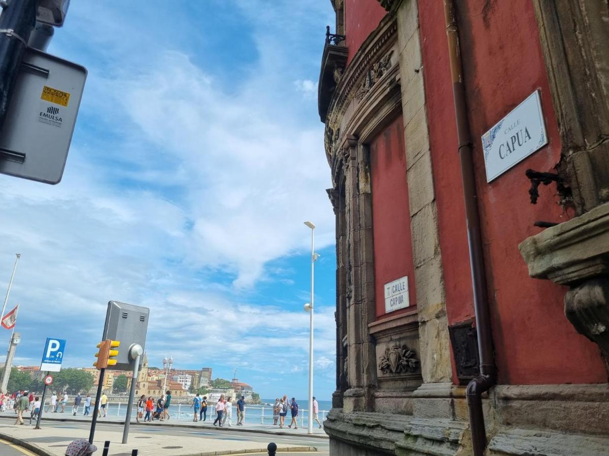 Appartamento Bonito Piso En Gijon Centro Playa Esterno foto