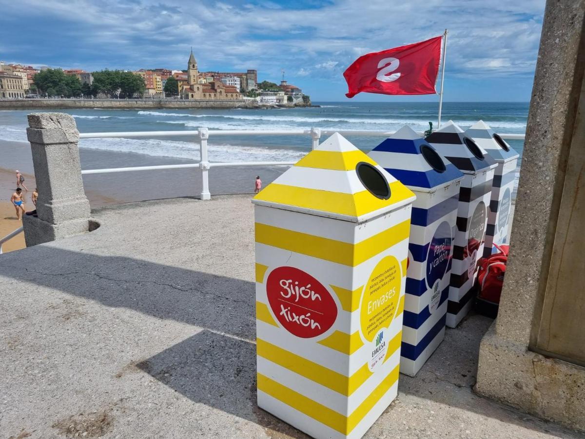 Appartamento Bonito Piso En Gijon Centro Playa Esterno foto